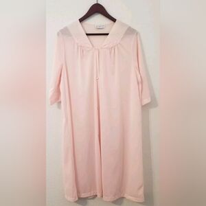 Vassarette Pink Satin Robe Intimates Vintage Small